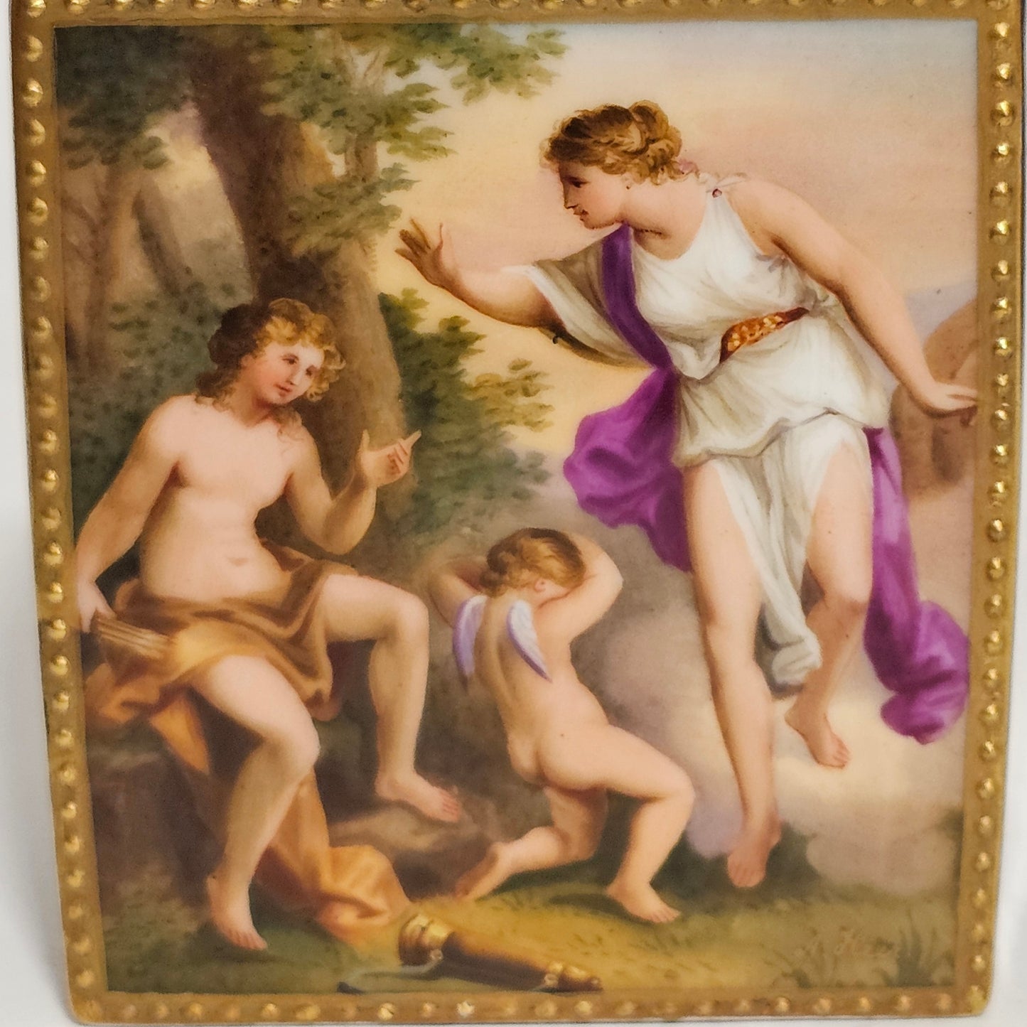 19thc Exquisitely Painted Royal Vienna Porcelain Bottle, Signed A.Heer - Lee Sherman Antiques