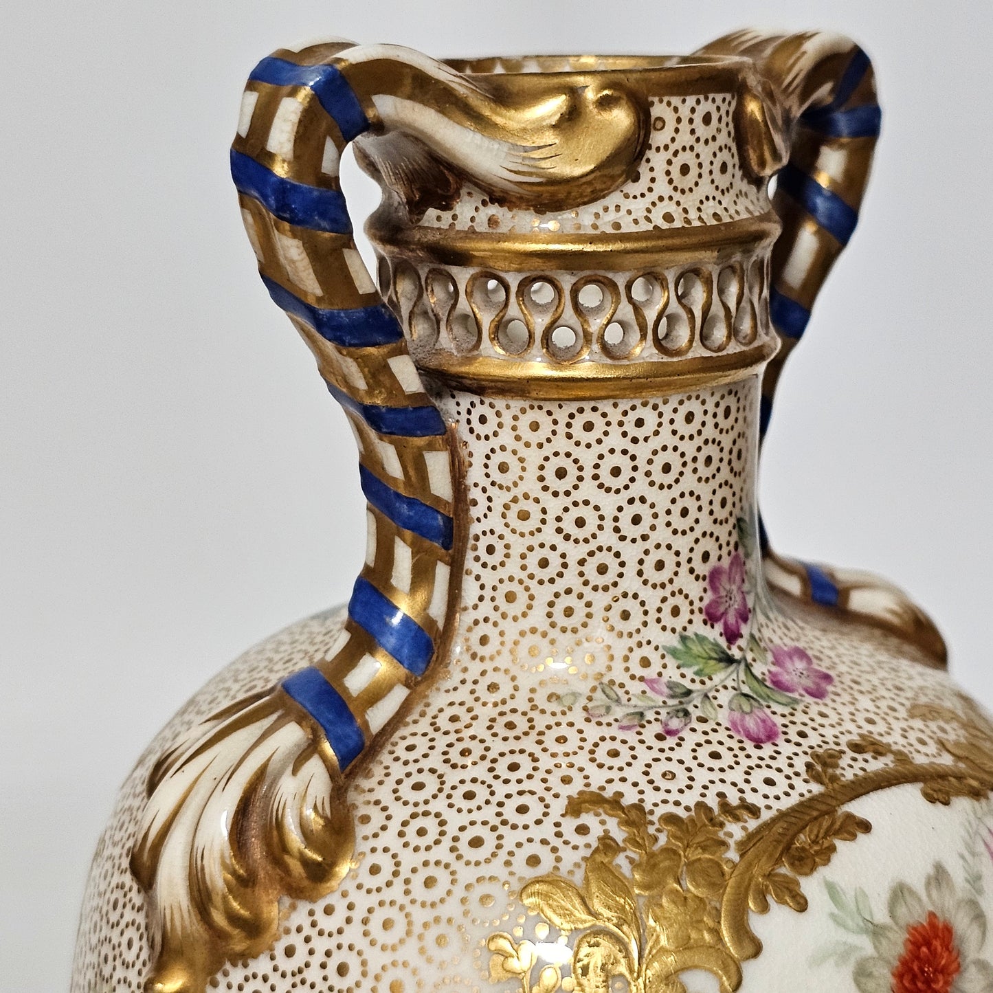 Stunning Pair Of Regency Derby Style Hand-painted Porcelain Vases, C.1810–1825 - Lee Sherman Antiques