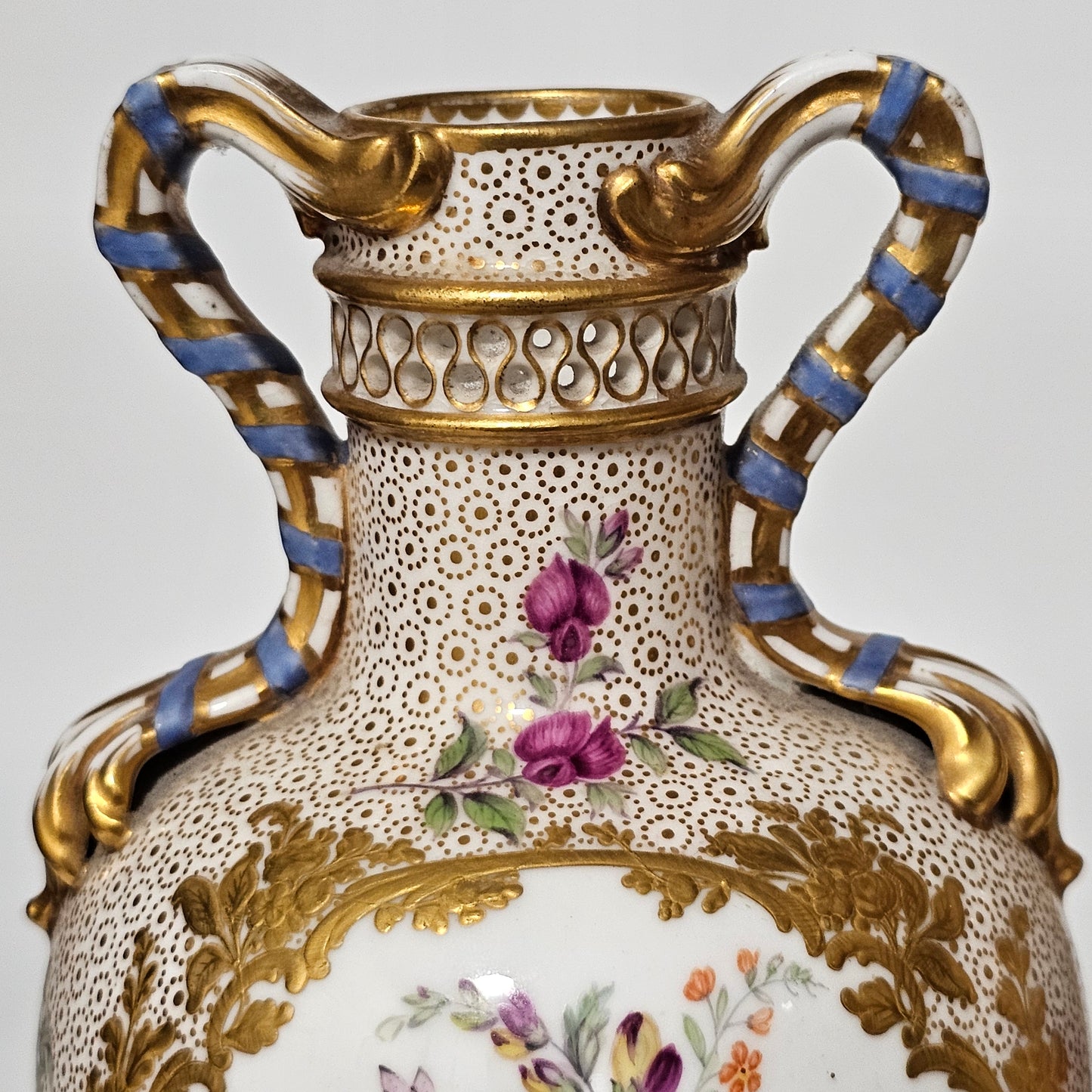 Stunning Pair Of Regency Derby Style Hand-painted Porcelain Vases, C.1810–1825 - Lee Sherman Antiques