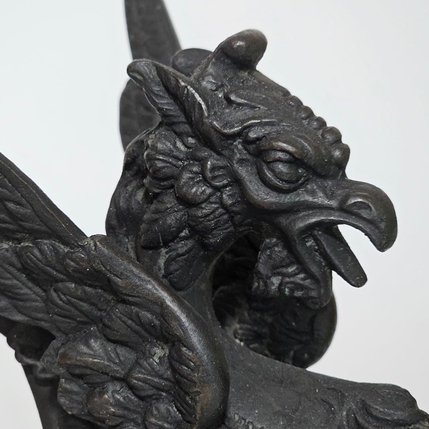 Fine Quality Heavy Bronze Griffin Chambersticks Late 19th/early 20thc - Lee Sherman Antiques
