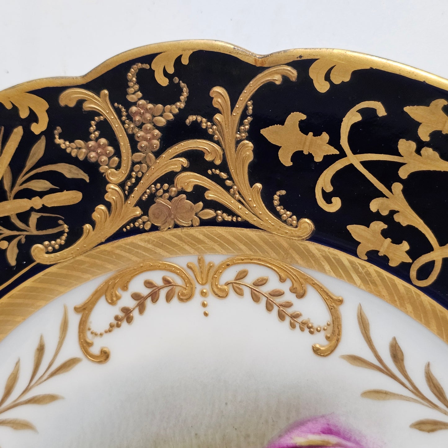 Exceptional Quality Pair Of Sevres Hand Painted French 19th Century Portrait Plates Of Louis XV & Mdme. Lukinska