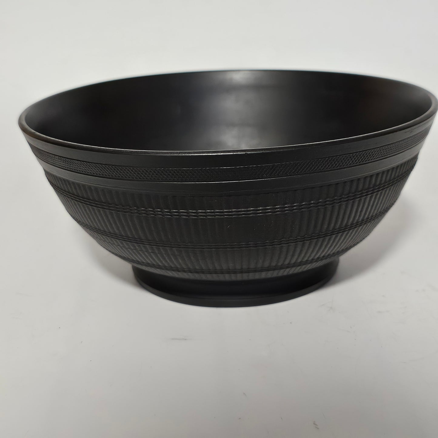 Engine Turned 18th-century/early 19th-century Black Basalt Large Bowl