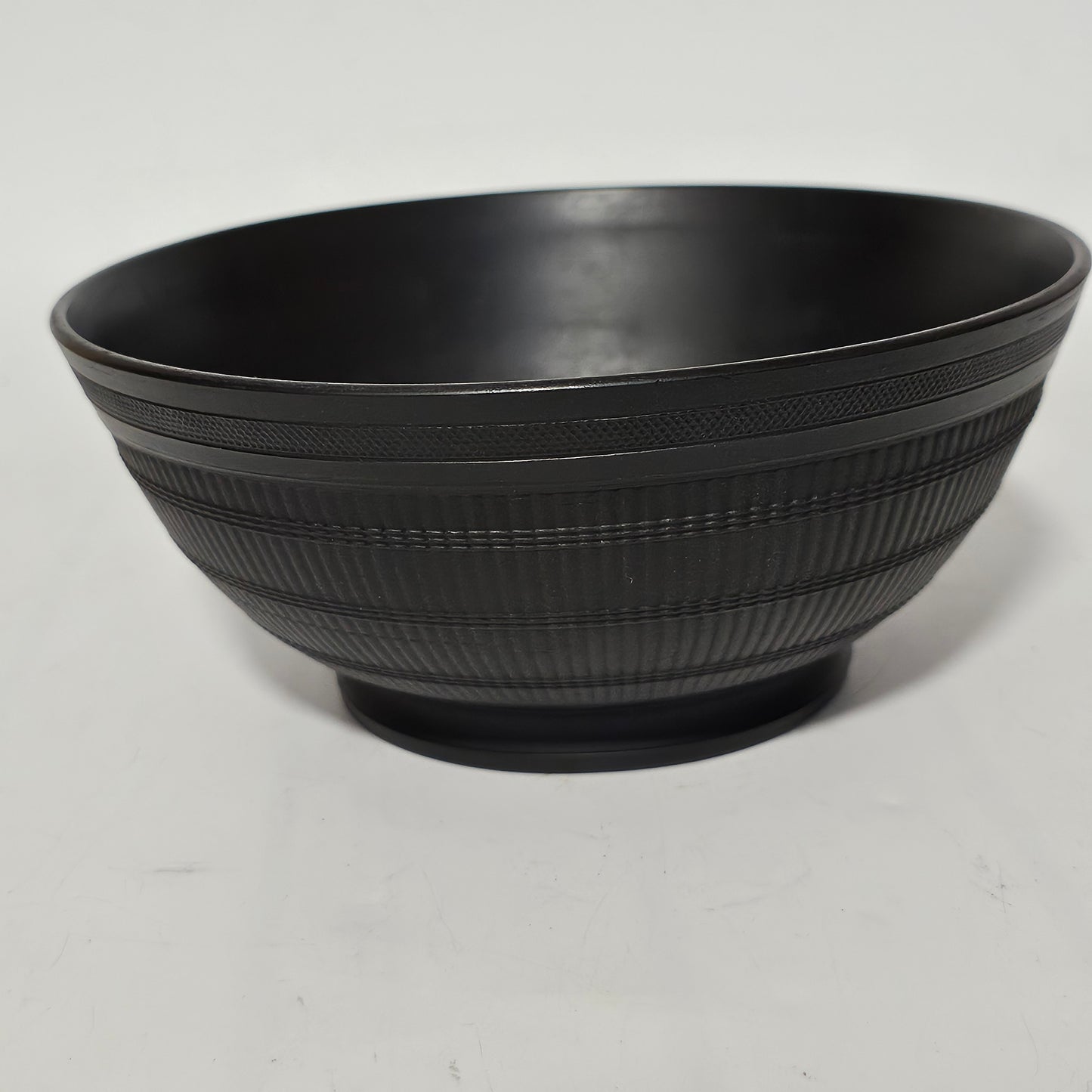 Engine Turned 18th-century/early 19th-century Black Basalt Large Bowl