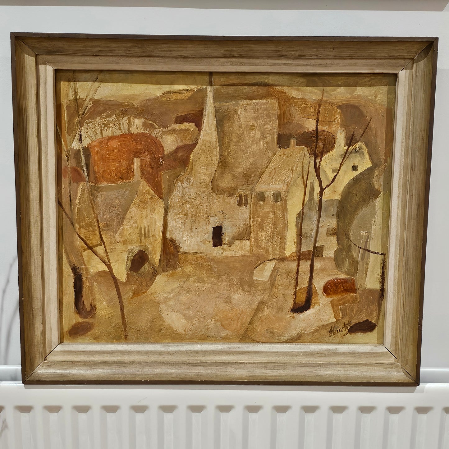 Marjorie Hawkes Oil On Board (british, Mid 20th Century) – A Cotswold Village - Lee Sherman Antiques