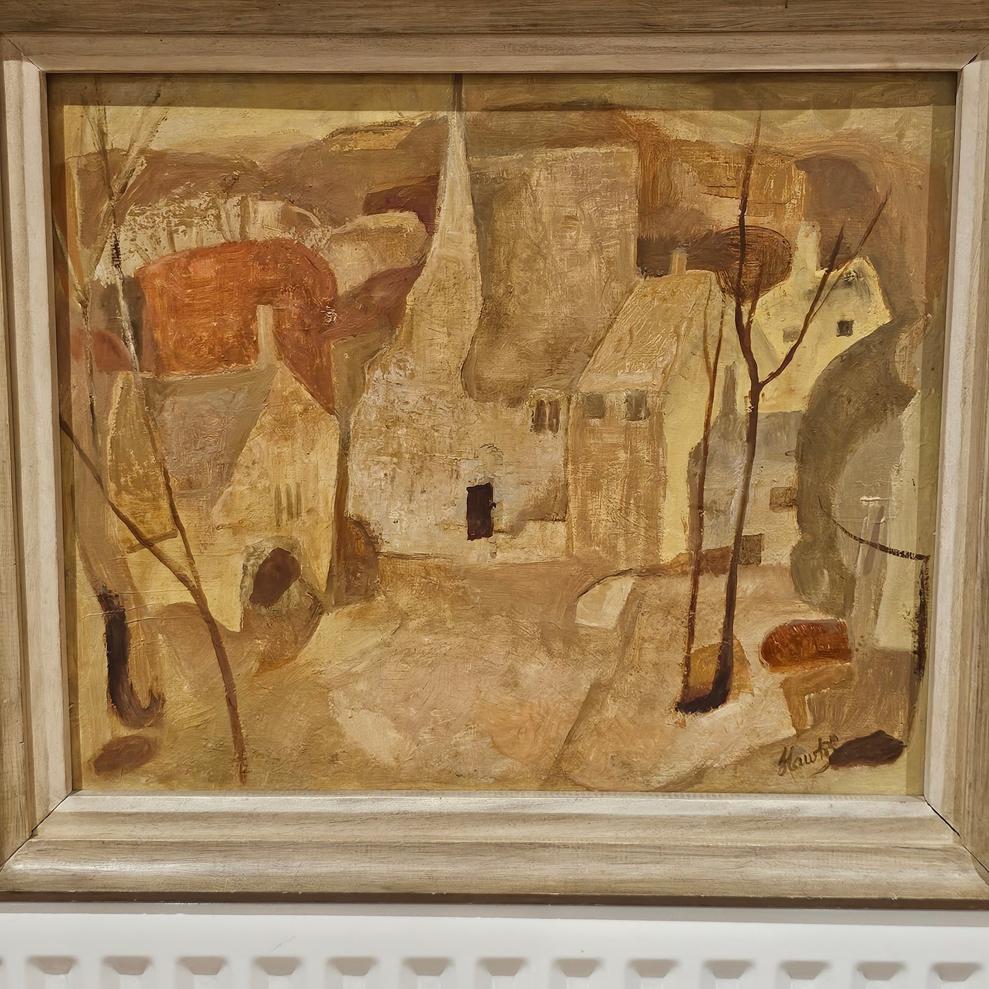 Marjorie Hawkes Oil On Board (british, Mid 20th Century) – A Cotswold Village - Lee Sherman Antiques