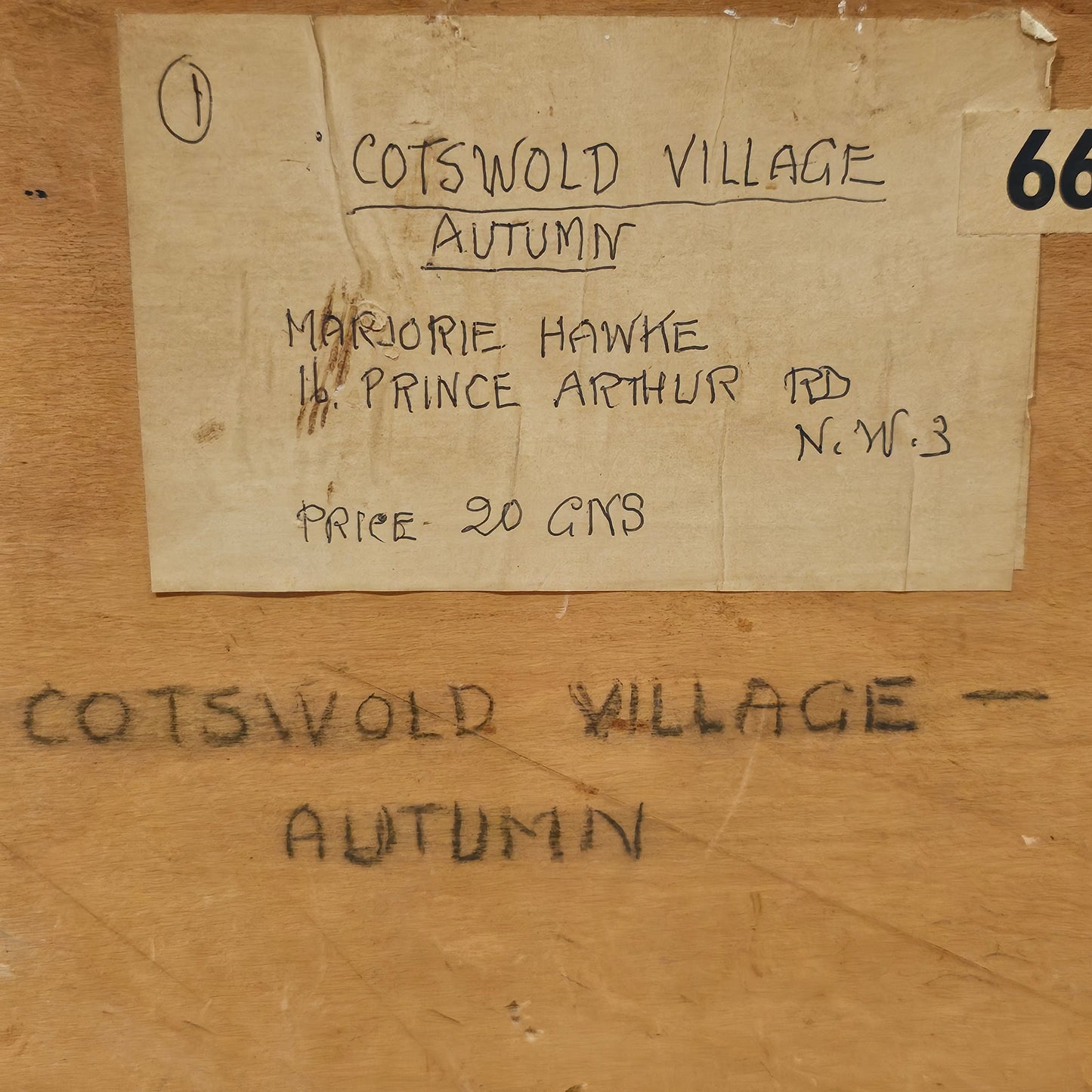 Marjorie Hawkes Oil On Board (british, Mid 20th Century) – A Cotswold Village - Lee Sherman Antiques
