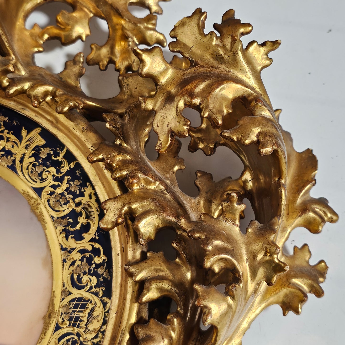 Fabulous 19th Century Vienna Signed Porcelain Plate “Ruth” in a Magnificent 54cm Florentine Frame