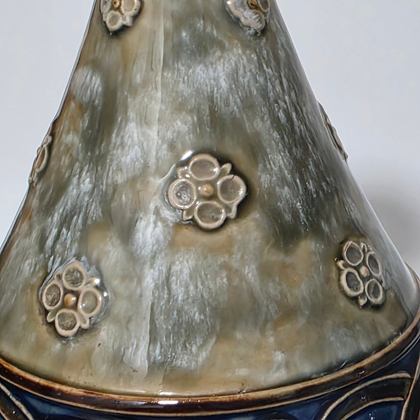 A Large Pair Of Royal Doulton Stoneware Art Nouveau Vases No.6114 by MB c.1905