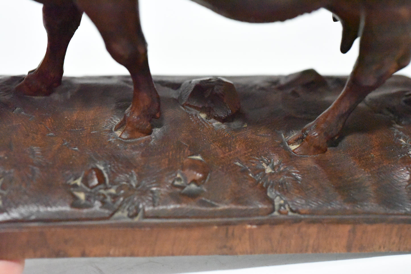 Stunning Antique Brienz Ed.Binder & Cie Carved Wooden Cow