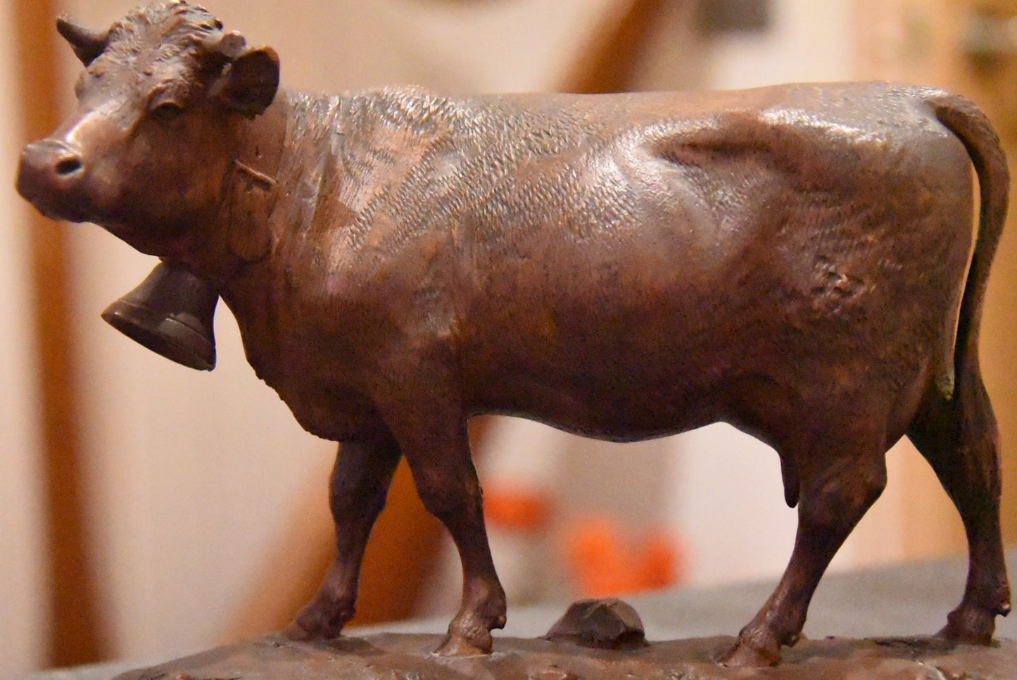 Stunning Antique Brienz Ed.Binder & Cie Carved Wooden Cow
