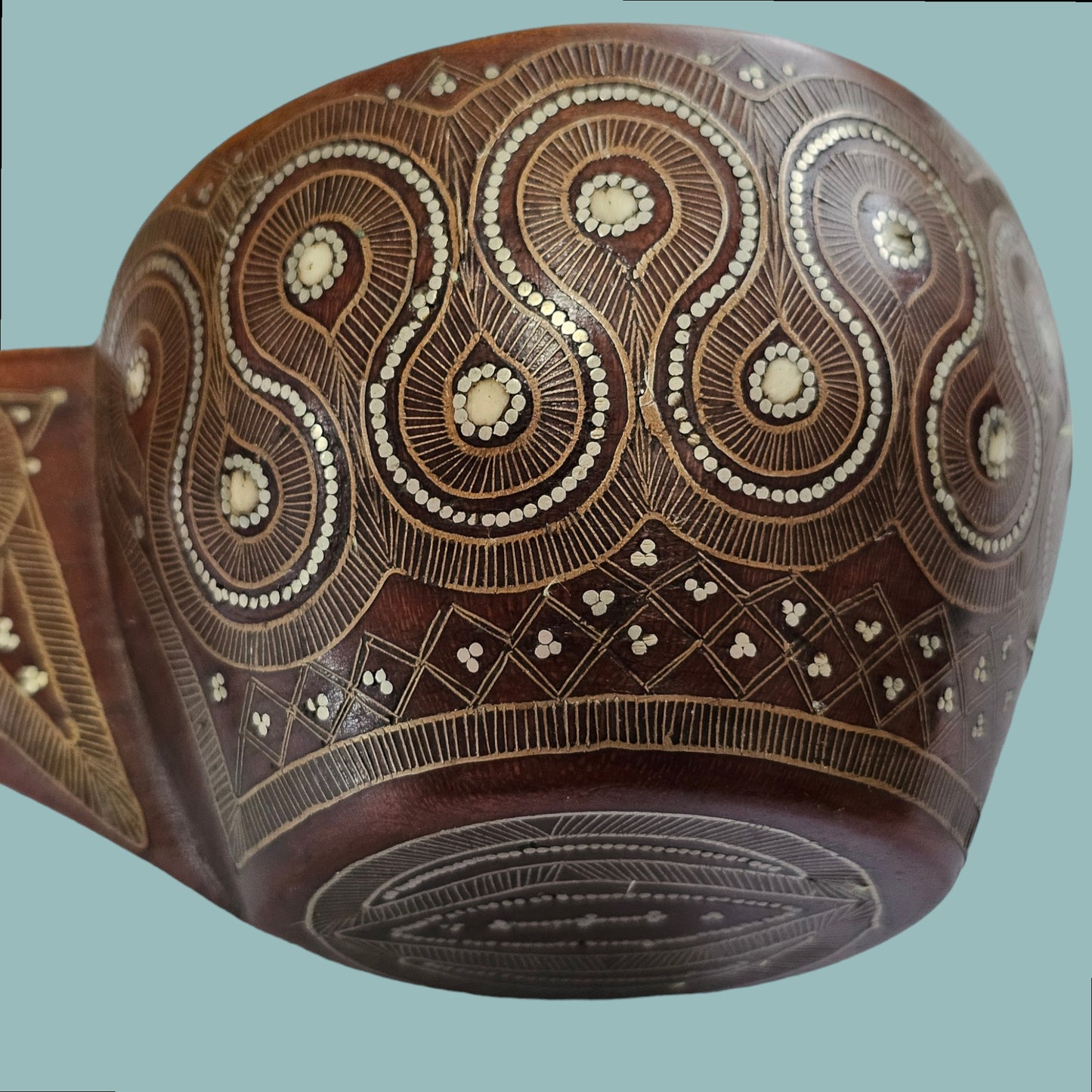 A Russian Wood Kovsh With Silver Inlay, circa 1900, Possibly Talashkino
