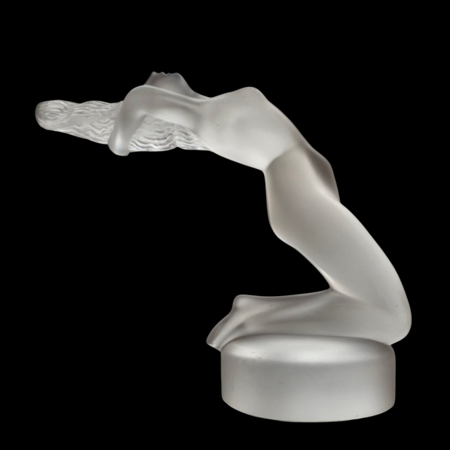 Beautiful Lalique Nude Chrysis Figurine Holding Hair