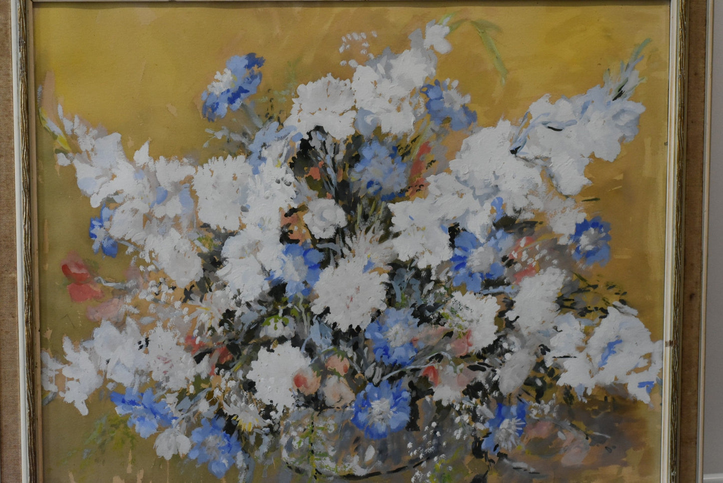 Fabulous Large Floral Painting Signed M.D.Parkinson 1966