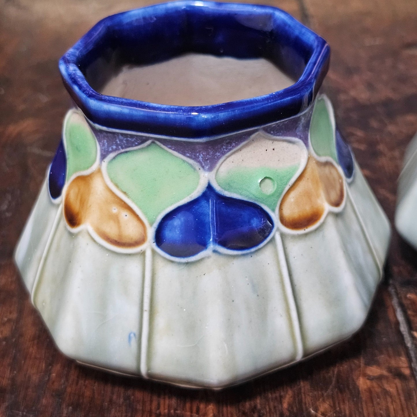 Delightful Pair Of Art Deco Doulton Pots Possibly Jane Hurst C1920
