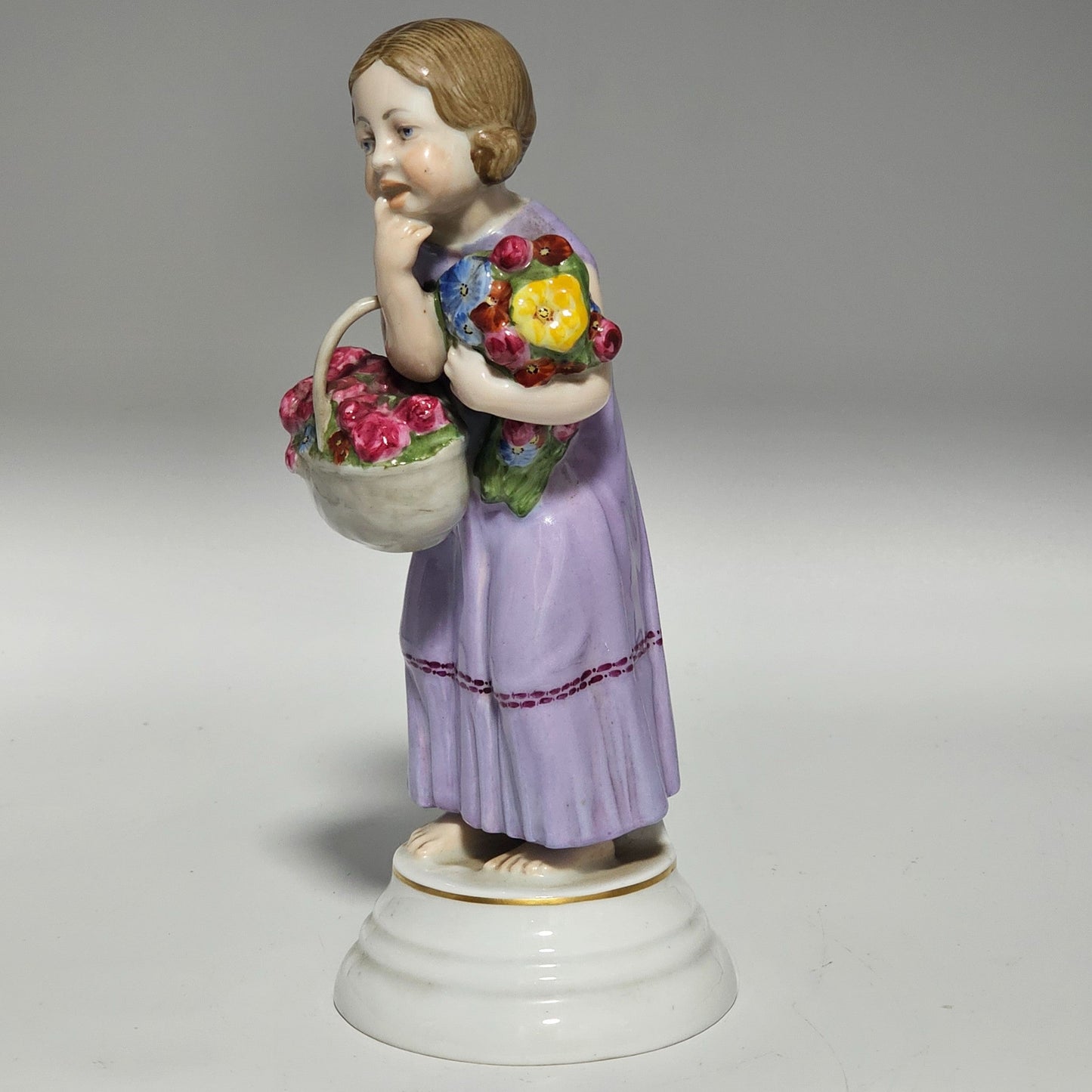 Rosenthal Leipold Flora Flower Girl Nouveau Figure By Hermann Leipold In 1912.