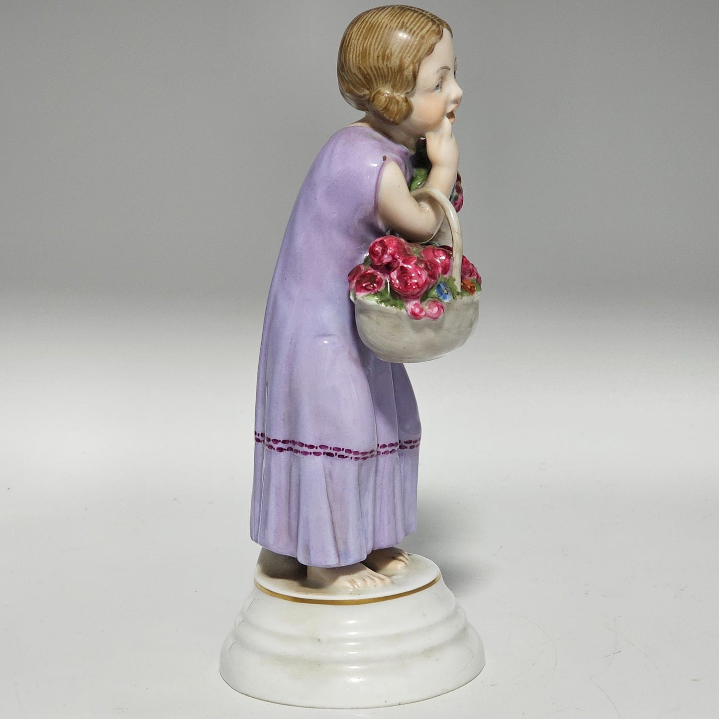 Rosenthal Leipold Flora Flower Girl Nouveau Figure By Hermann Leipold In 1912.