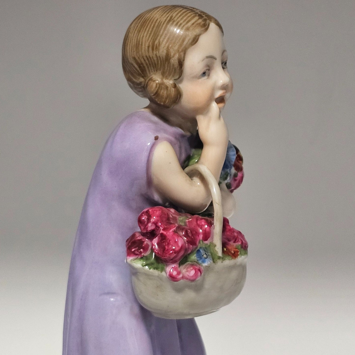 Rosenthal Leipold Flora Flower Girl Nouveau Figure By Hermann Leipold In 1912.
