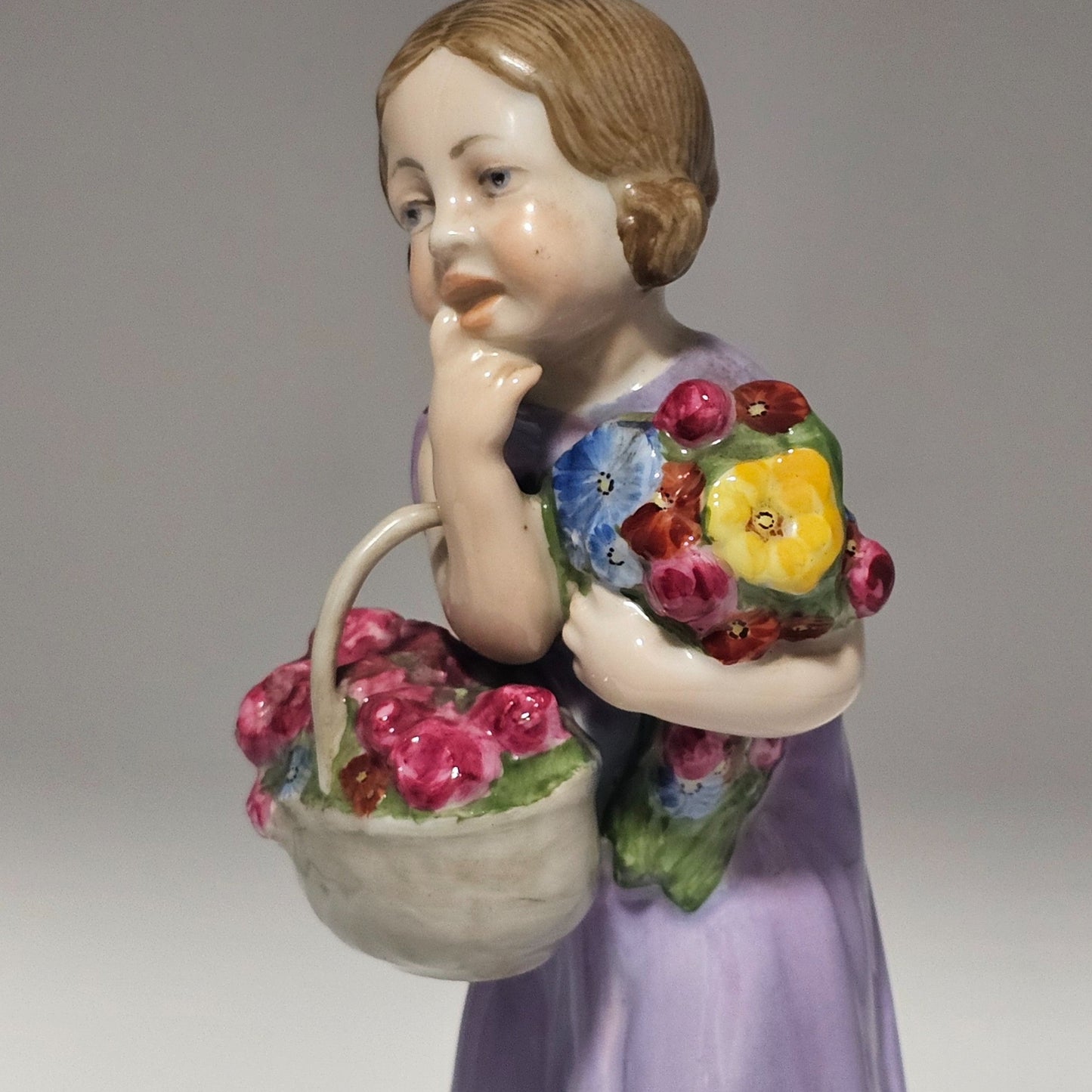 Rosenthal Leipold Flora Flower Girl Nouveau Figure By Hermann Leipold In 1912.