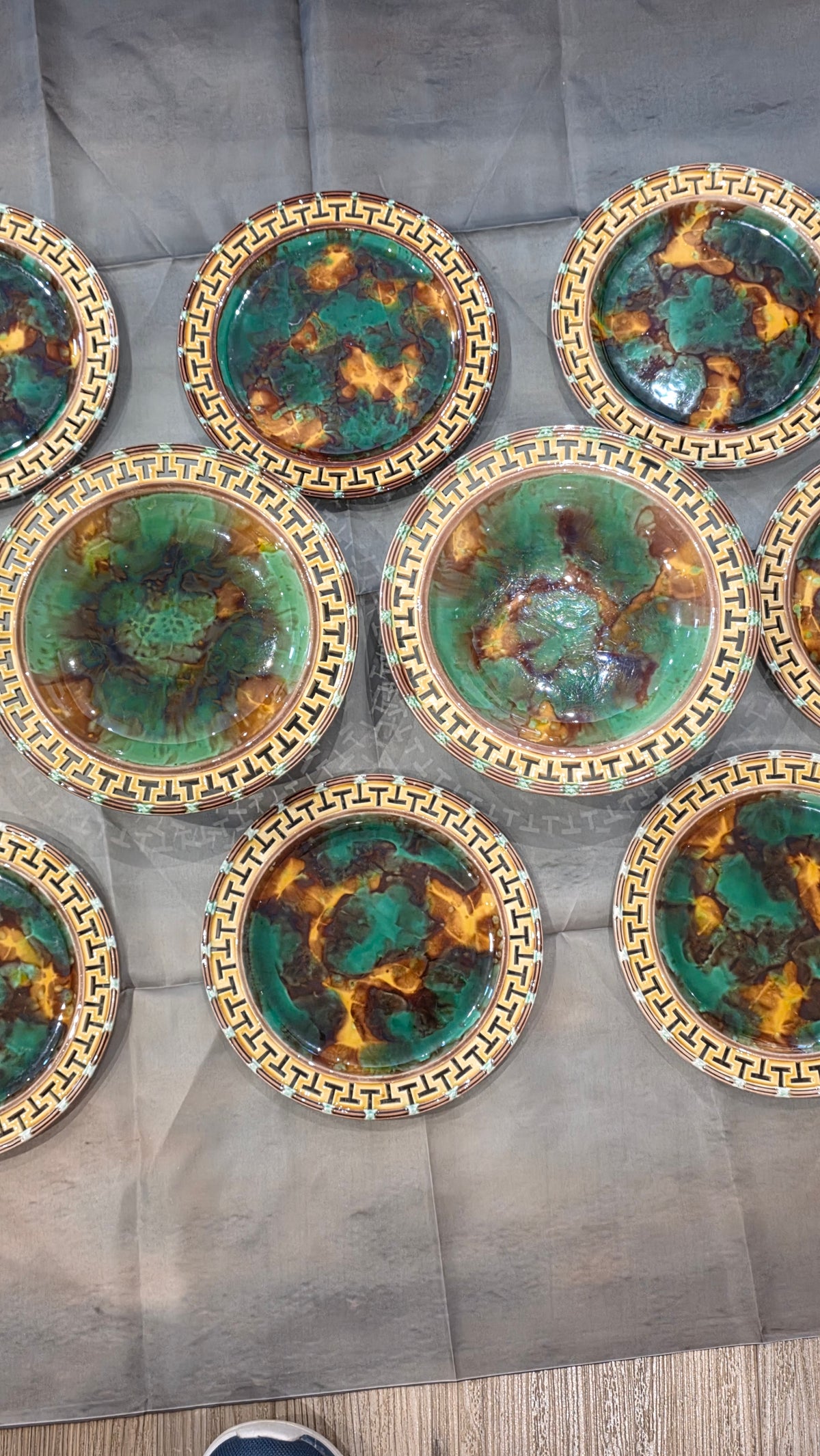 Exceptional 19thc Wedgwood Majolica 10 X Piece Dessert Service