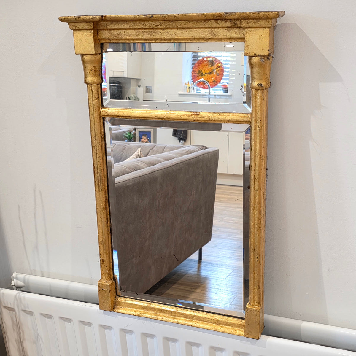 Exquisite Gilded Regency Pier Mirror 60.5cm X 40.5cm