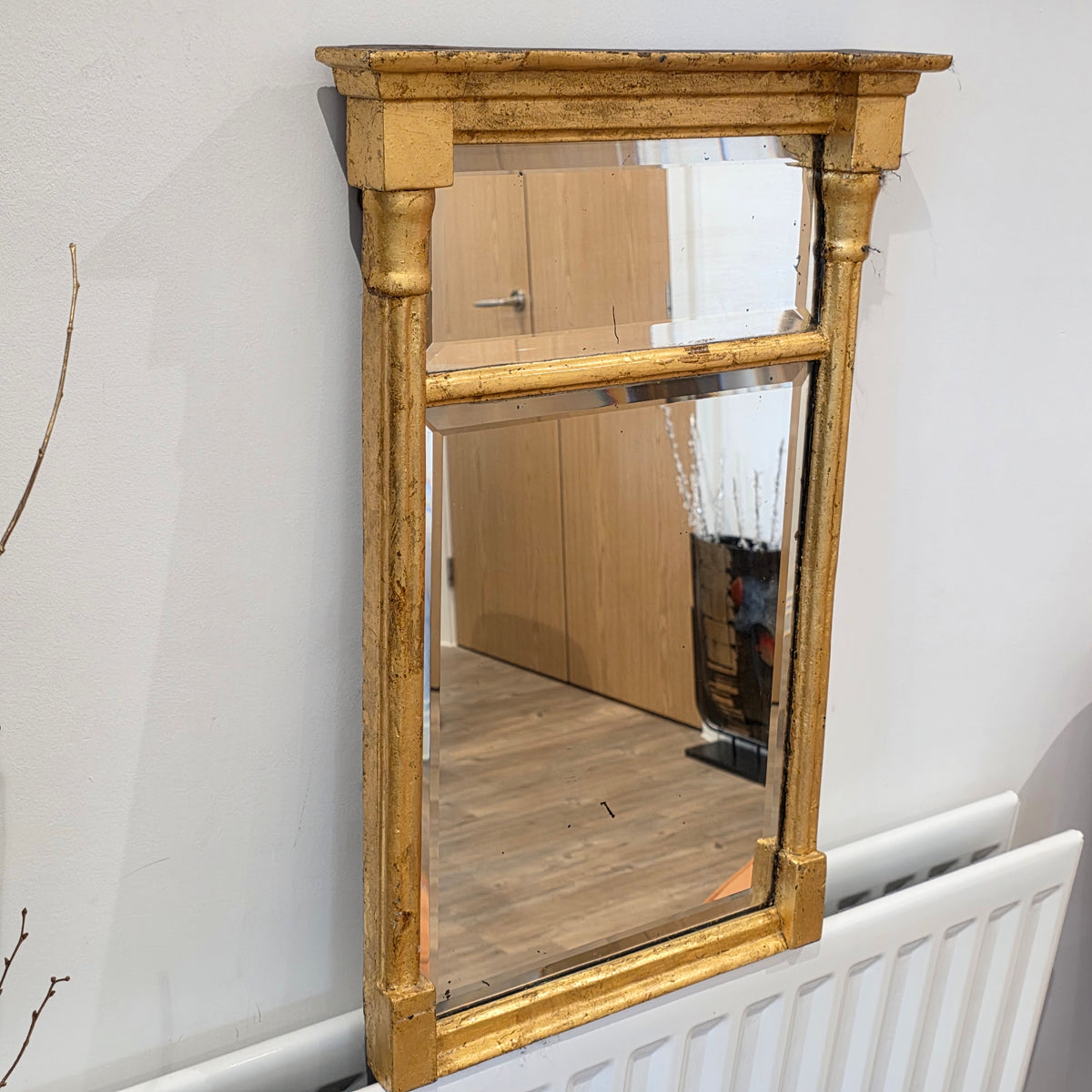 Exquisite Gilded Regency Pier Mirror 60.5cm X 40.5cm