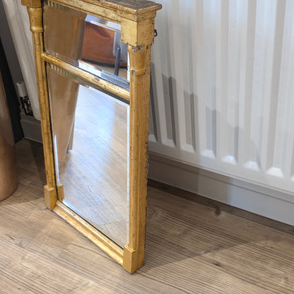 Exquisite Gilded Regency Pier Mirror 60.5cm X 40.5cm