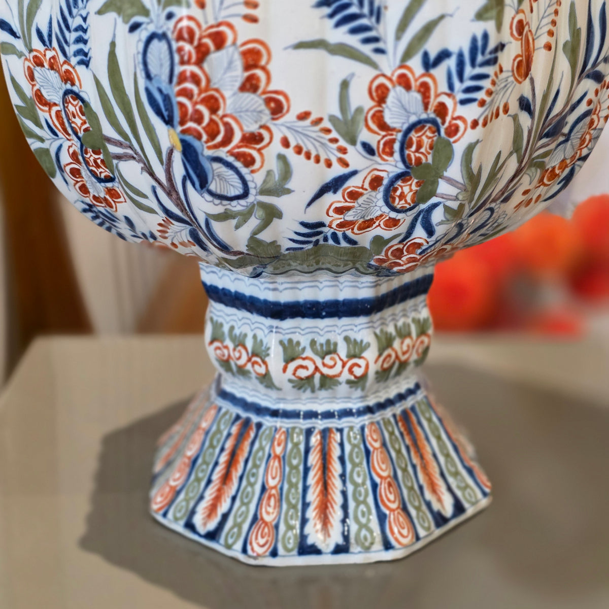 Large 19thc Delft Vase 46cm 19th century