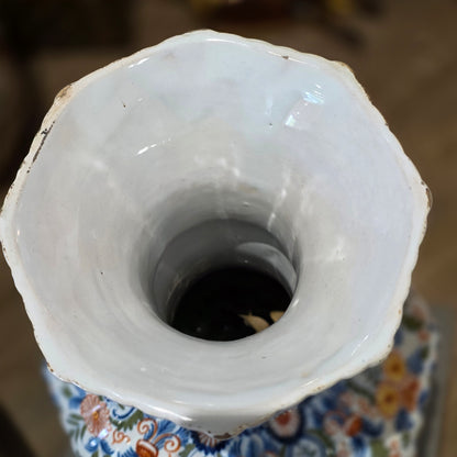 Large 19thc Delft Vase 46cm 19th century