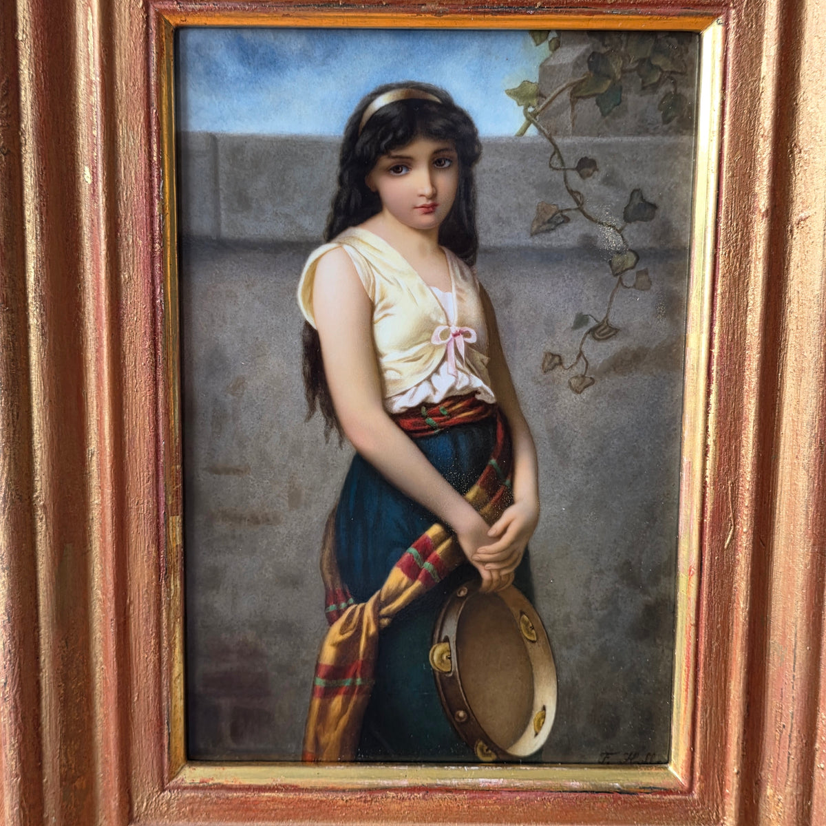 Beautiful Kpm Plaque 'Mignon' Signed F.Kohle
