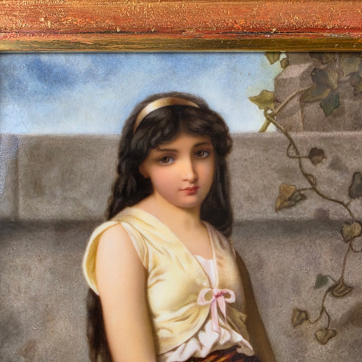 Beautiful Kpm Plaque 'Mignon' Signed F.Kohle