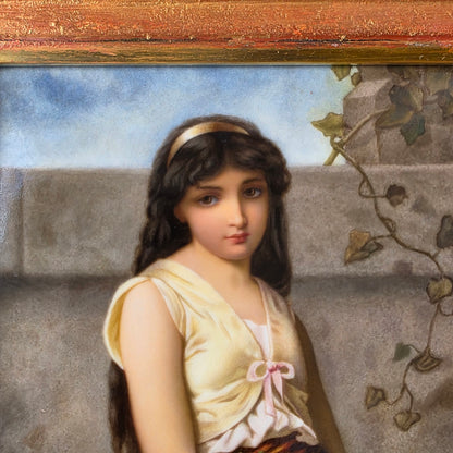 Beautiful Kpm Plaque 'Mignon' Signed F.Kohle
