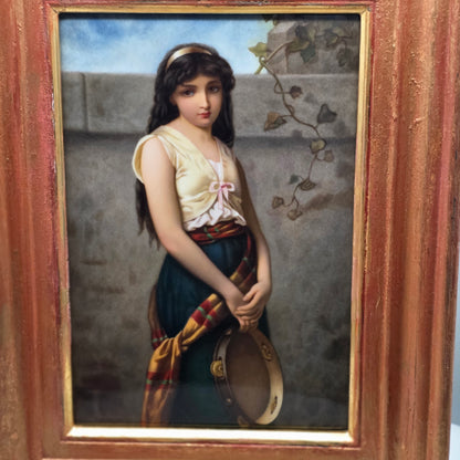 Beautiful Kpm Plaque 'Mignon' Signed F.Kohle
