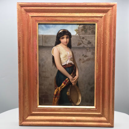 Beautiful Kpm Plaque 'Mignon' Signed F.Kohle