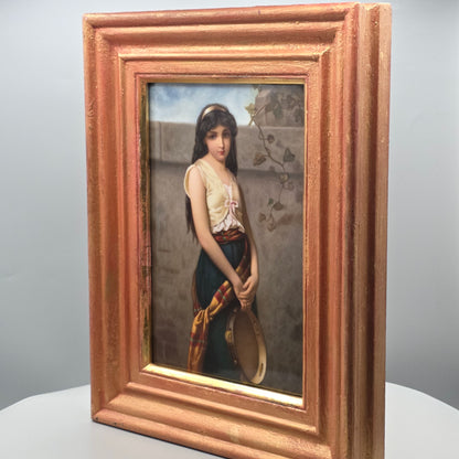 Beautiful Kpm Plaque 'Mignon' Signed F.Kohle