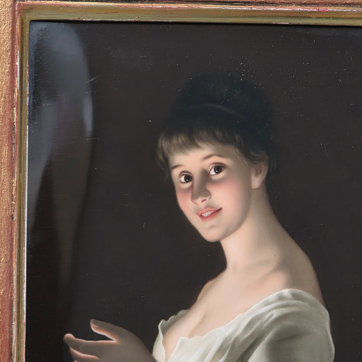Exquisite 19th Century Kpm Berlin Painted Porcelain Plaque