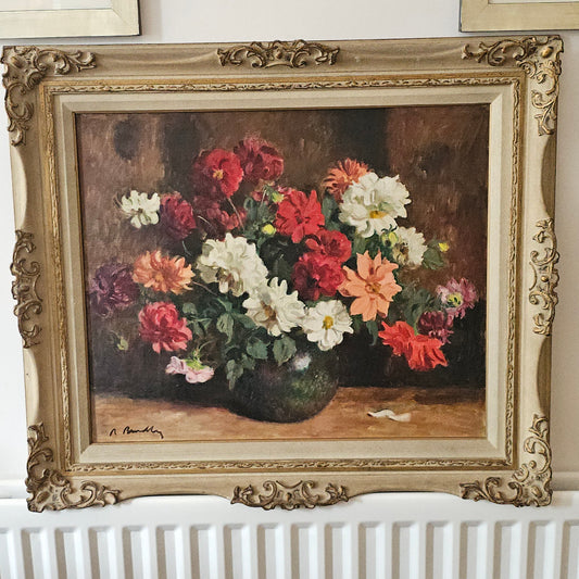 Robert Broadley (South African, 1908-1988) Floral Oil on Canvas - Superb Quality