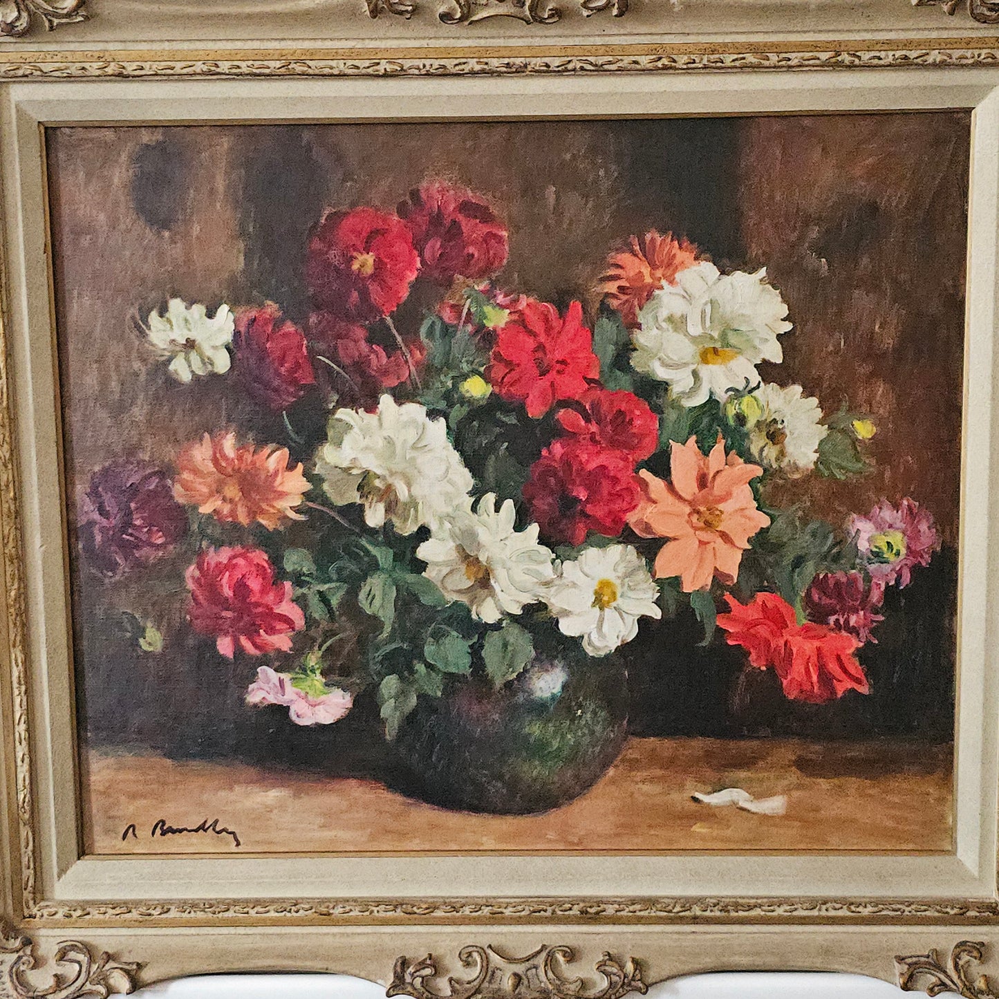 Robert Broadley (South African, 1908-1988) Floral Oil on Canvas - Superb Quality