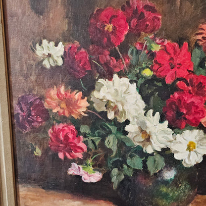 Robert Broadley (South African, 1908-1988) Floral Oil on Canvas - Superb Quality