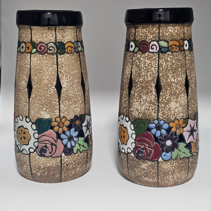 Large Pair of Austrian Amphora Vases 24.5cm c1900