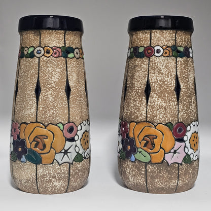 Large Pair of Austrian Amphora Vases 24.5cm c1900