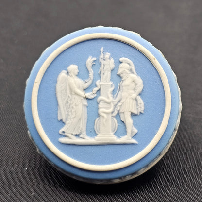 Delightful Antique Wedgwood Cameo Circular Box c1900