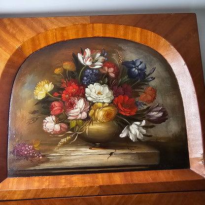 Fine Decorative Pair Of Still Life Oils By E.M.Ball On Panel C1920s
