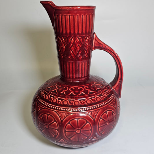 A Samuel Lear pottery jug, 1880s, designed after Christopher Dresser