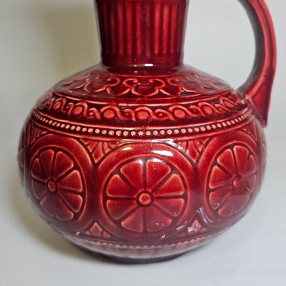 A Samuel Lear pottery jug, 1880s, designed after Christopher Dresser