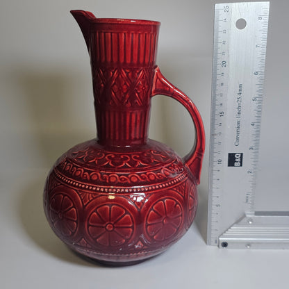 A Samuel Lear pottery jug, 1880s, designed after Christopher Dresser