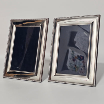 Lovely Vintage Pair Silver Photo Frames 2003, Carr's, Sheffield 20cm x 15.0cm