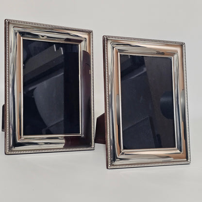 Lovely Vintage Pair Silver Photo Frames 2003, Carr's, Sheffield 20cm x 15.0cm