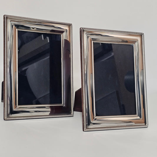 Lovely Vintage Pair Silver Photo Frames 2003, Carr's, Sheffield 20cm x 15.0cm