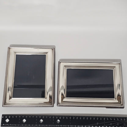 Lovely Vintage Pair Silver Photo Frames 2003, Carr's, Sheffield 20cm x 15.0cm