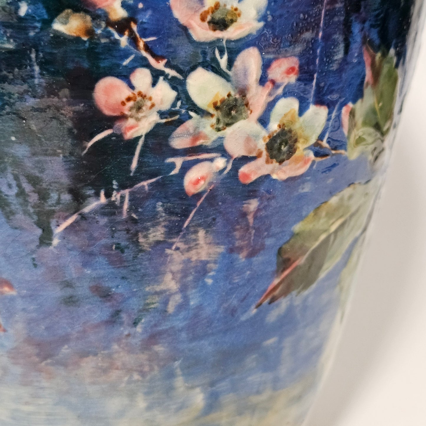 Exceptional Rare Large Bretby Art Pottery Impasto Floral Vase c1895 - Signed 'Trivett'